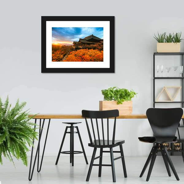 Kiyomizu Dera Temple Canvas Wall Art-3 Horizontal-Gallery Wrap-25" x 16"-Tiaracle