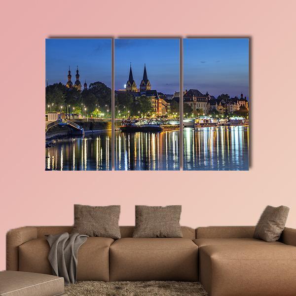Koblenz Skyline Germany Canvas Wall Art-3 Horizontal-Gallery Wrap-25" x 16"-Tiaracle