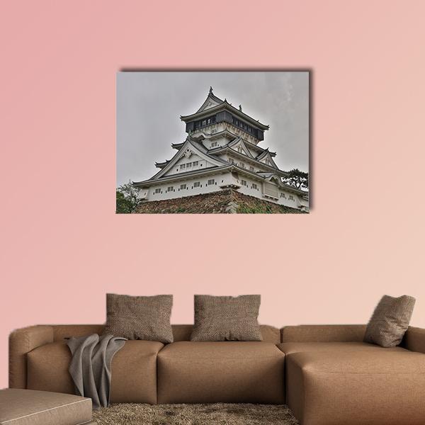 Kokura Castle Japan Canvas Wall Art-1 Piece-Gallery Wrap-48" x 32"-Tiaracle