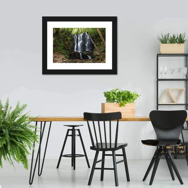 Koleshino Waterfalls Canvas Wall Art-3 Horizontal-Gallery Wrap-25" x 16"-Tiaracle
