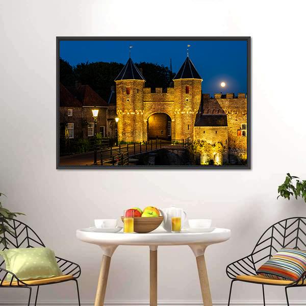 Koppelpoort Gate In Evening Canvas Wall Art-3 Horizontal-Gallery Wrap-25" x 16"-Tiaracle