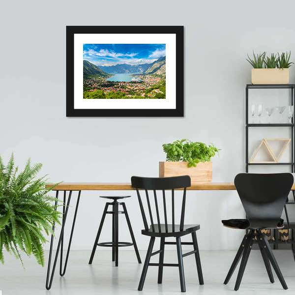 Kotor Town Montenegro Canvas Wall Art-3 Horizontal-Gallery Wrap-25" x 16"-Tiaracle