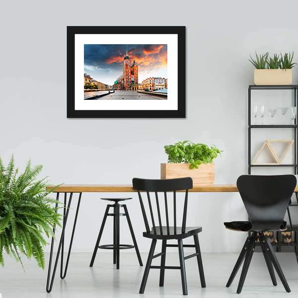 Krakow Old Town Canvas Wall Art-3 Horizontal-Gallery Wrap-25" x 16"-Tiaracle