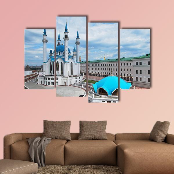 Kul Sharif Mosque Canvas Wall Art-4 Pop-Gallery Wrap-50" x 32"-Tiaracle