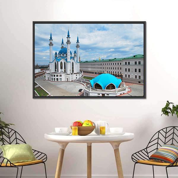Kul Sharif Mosque Canvas Wall Art-1 Piece-Floating Frame-24" x 16"-Tiaracle