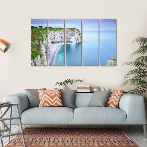 La Manneporte Natural Rock Canvas Wall Art-5 Horizontal-Gallery Wrap-22" x 12"-Tiaracle