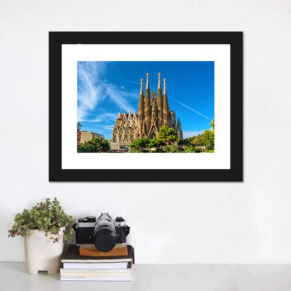 La Sagrada Familia Vertical Canvas Wall Art-3 Vertical-Gallery Wrap-12" x 25"-Tiaracle