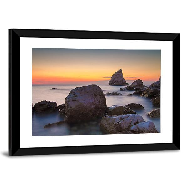 La Vela Beach Italy Canvas Wall Art-3 Horizontal-Gallery Wrap-25" x 16"-Tiaracle