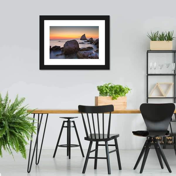 La Vela Beach Italy Canvas Wall Art-3 Horizontal-Gallery Wrap-25" x 16"-Tiaracle