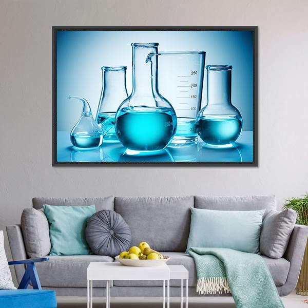 Laboratory Glassware Equipment Canvas Wall Art-5 Horizontal-Gallery Wrap-22" x 12"-Tiaracle
