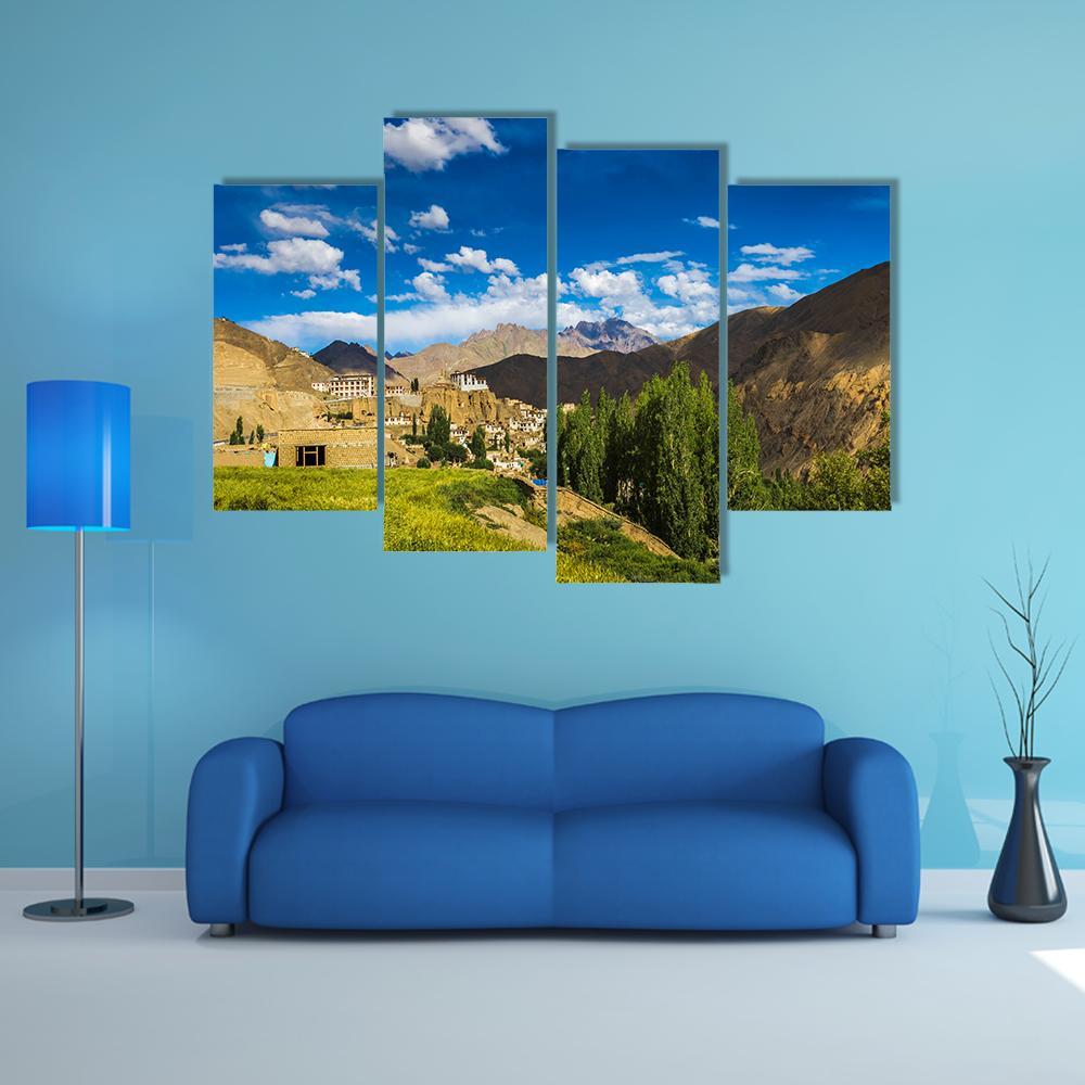 Ladakh Road Trip Canvas Wall Art-4 Pop-Gallery Wrap-50" x 32"-Tiaracle
