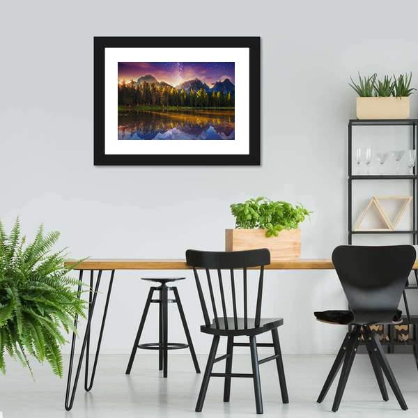 Lago Di Antorno Italy Canvas Wall Art-3 Horizontal-Gallery Wrap-25" x 16"-Tiaracle