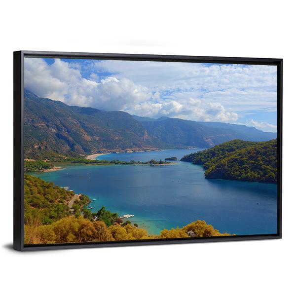 Lagoon Located In Turkey Canvas Wall Art-3 Horizontal-Gallery Wrap-25" x 16"-Tiaracle