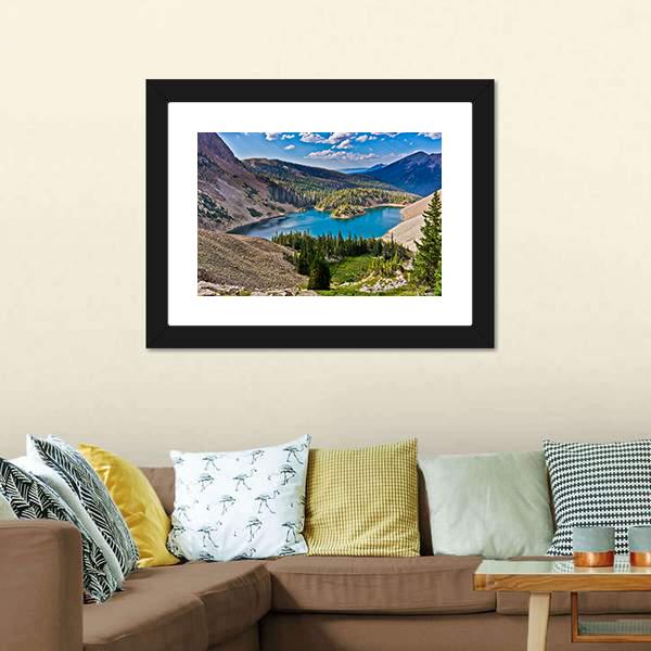 Lake Agnes In Colorado Canvas Wall Art-5 Horizontal-Gallery Wrap-22" x 12"-Tiaracle