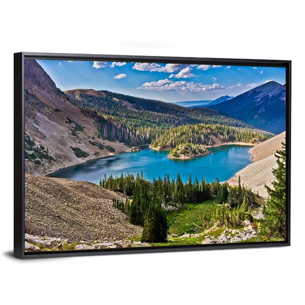 Lake Agnes In Colorado Canvas Wall Art-5 Horizontal-Gallery Wrap-22" x 12"-Tiaracle
