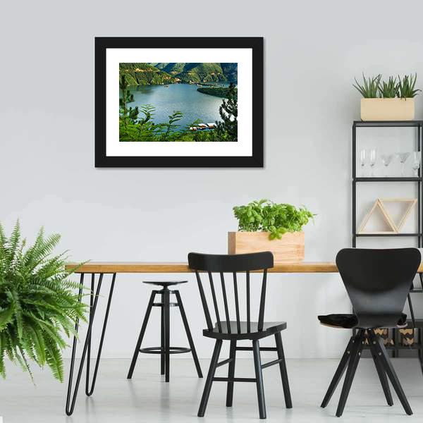 Lake At Vacha River Canvas Wall Art-3 Horizontal-Gallery Wrap-25" x 16"-Tiaracle
