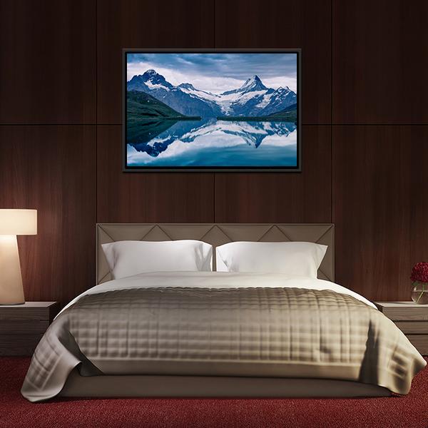 Lake Bachalpsee Switzerland Panoramic Canvas Wall Art-1 Piece-36" x 12"-Tiaracle