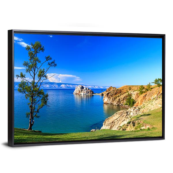 Lake Baikal In Russia Canvas Wall Art-3 Horizontal-Gallery Wrap-25" x 16"-Tiaracle