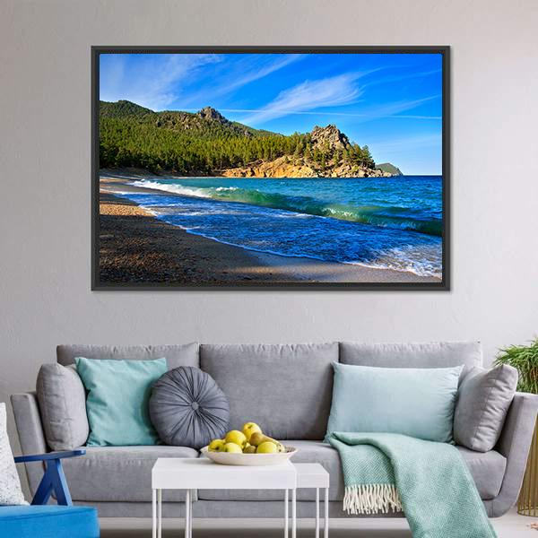 Lake Baikal Russia Canvas Wall Art-5 Horizontal-Gallery Wrap-22" x 12"-Tiaracle