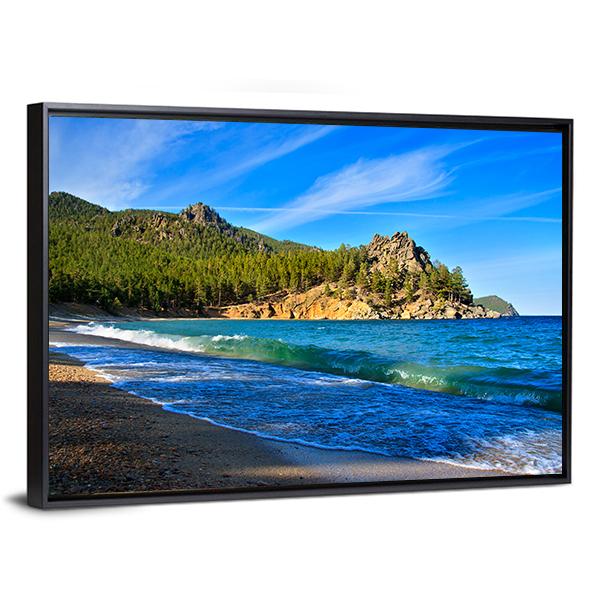 Lake Baikal Russia Canvas Wall Art-5 Horizontal-Gallery Wrap-22" x 12"-Tiaracle