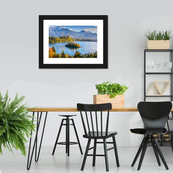 Lake Bled Slovenia Canvas Wall Art-5 Horizontal-Gallery Wrap-22" x 12"-Tiaracle