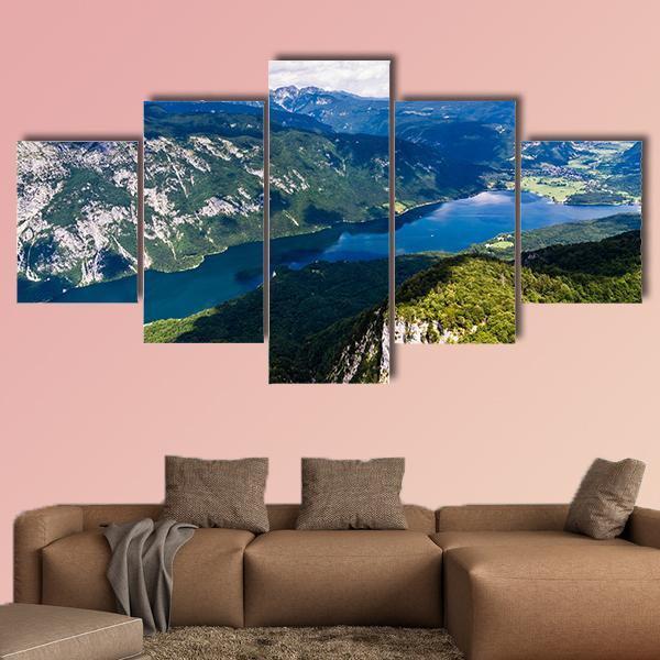 Lake Bohinj Canvas Wall Art-5 Star-Gallery Wrap-62" x 32"-Tiaracle