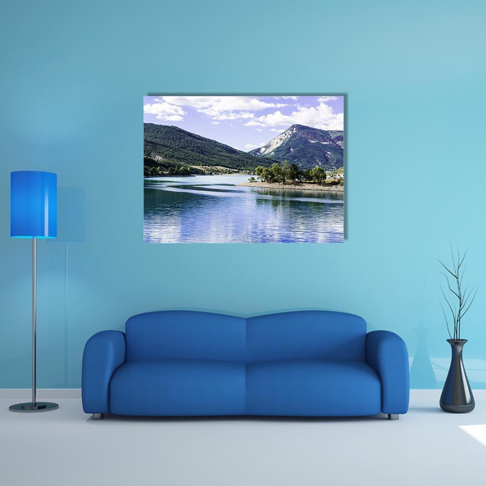 Lake Castillon France Canvas Wall Art-1 Piece-Gallery Wrap-48" x 32"-Tiaracle