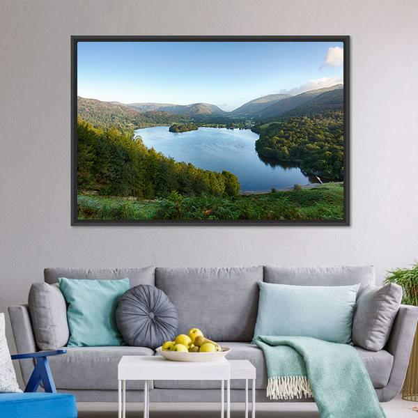 Lake District In England Panoramic Canvas Wall Art-1 Piece-36" x 12"-Tiaracle