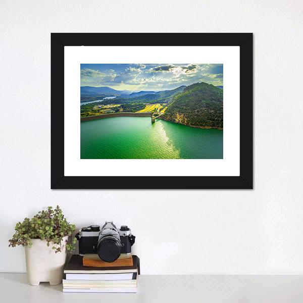 Lake Eildon At Sunset Canvas Wall Art-1 Piece-Framed Print-20" x 16"-Tiaracle