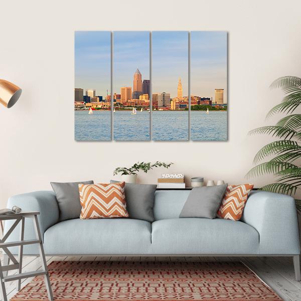 Lake Erie Ohio Canvas Wall Art-4 Horizontal-Gallery Wrap-34" x 24"-Tiaracle