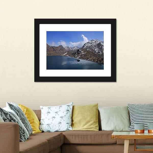 Lake Gosainkunda Canvas Wall Art-5 Horizontal-Gallery Wrap-22" x 12"-Tiaracle