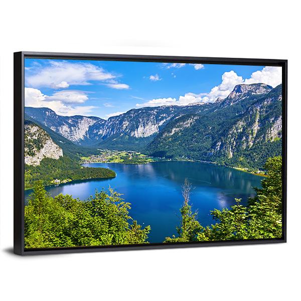 Lake Hallstattersee Canvas Wall Art-3 Horizontal-Gallery Wrap-25" x 16"-Tiaracle