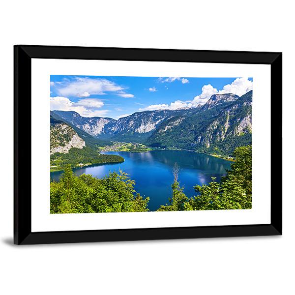Lake Hallstattersee Canvas Wall Art-3 Horizontal-Gallery Wrap-25" x 16"-Tiaracle