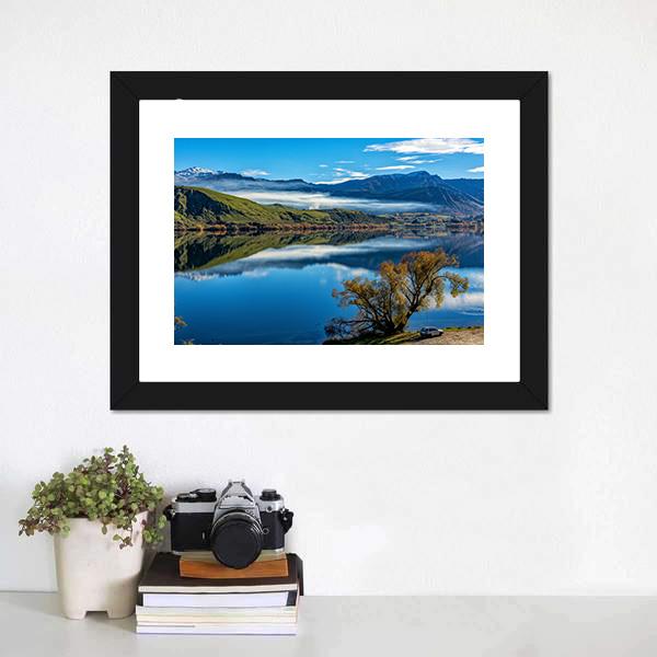 Lake Hayes Canvas Wall Art-1 Piece-Framed Print-20" x 16"-Tiaracle