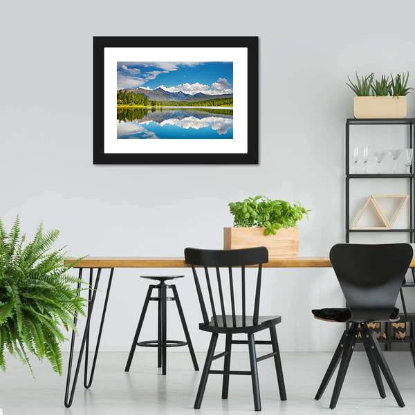 Lake In Altai Mountains Canvas Wall Art-3 Horizontal-Gallery Wrap-25" x 16"-Tiaracle