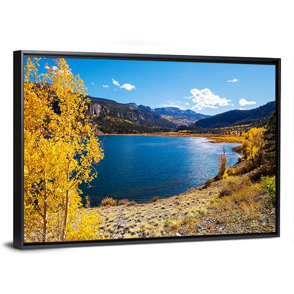 Lake In Colorado Canvas Wall Art-3 Horizontal-Gallery Wrap-25" x 16"-Tiaracle