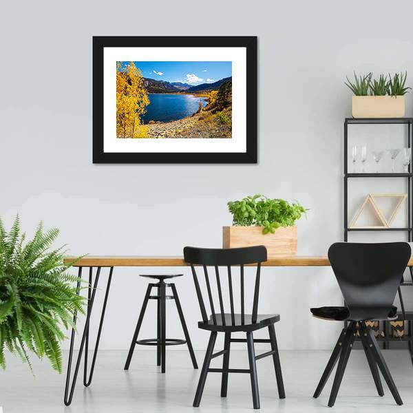 Lake In Colorado Canvas Wall Art-3 Horizontal-Gallery Wrap-25" x 16"-Tiaracle