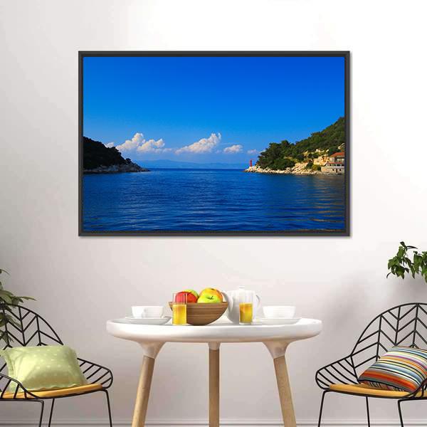 Lake In Croatia Canvas Wall Art-3 Horizontal-Gallery Wrap-25" x 16"-Tiaracle