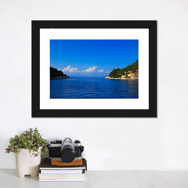 Lake In Croatia Canvas Wall Art-1 Piece-Framed Print-20" x 16"-Tiaracle