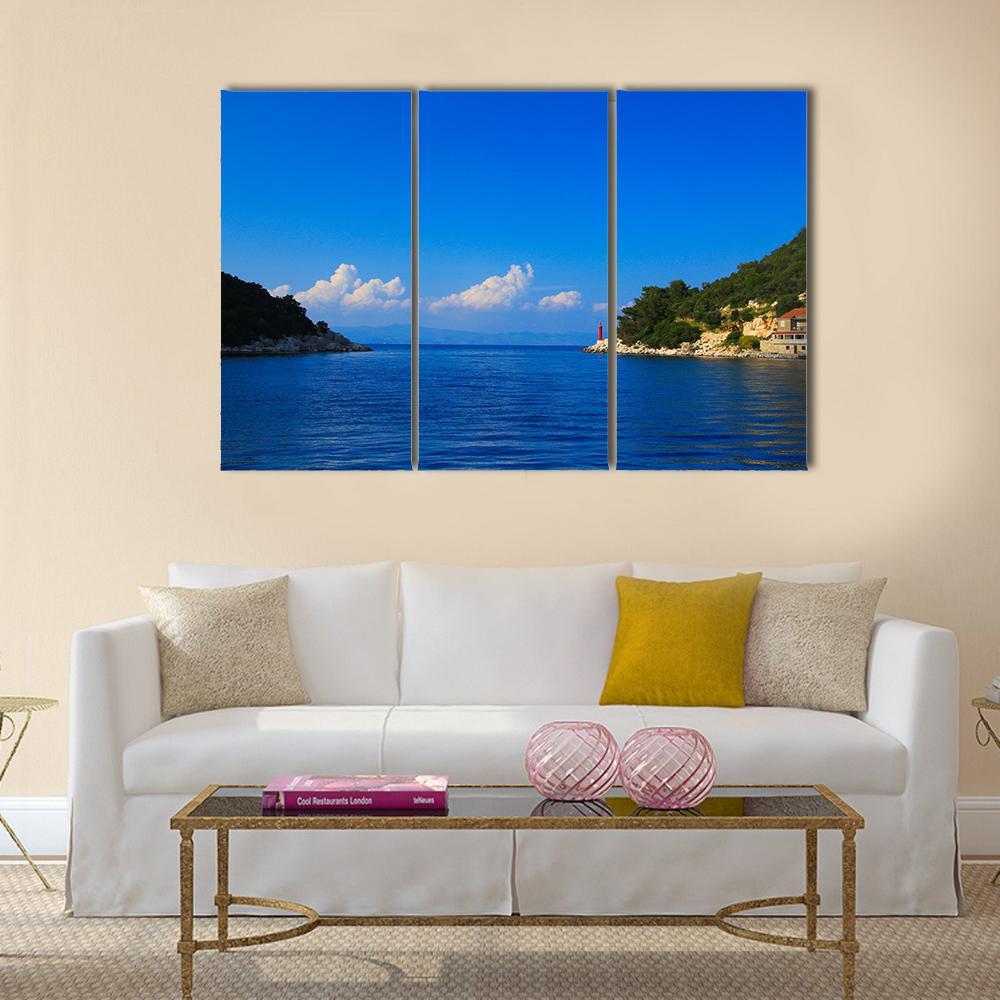 Lake In Croatia Canvas Wall Art-3 Horizontal-Gallery Wrap-37" x 24"-Tiaracle