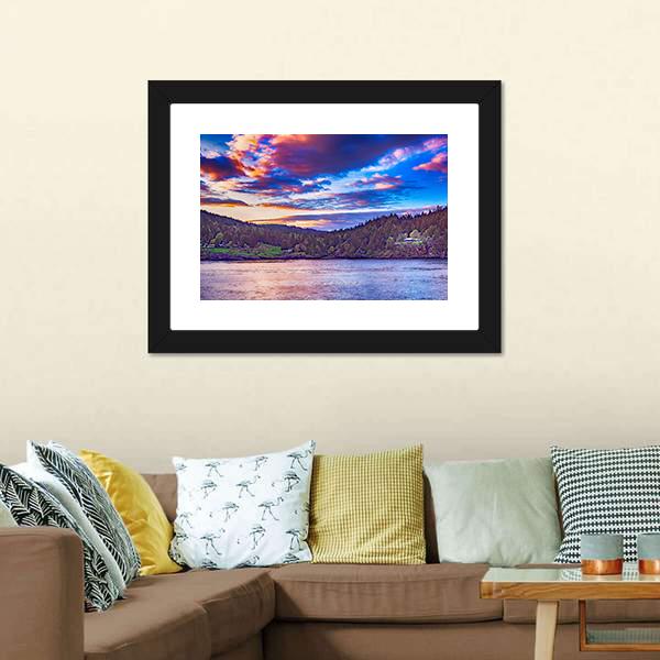 Lake In Georgia Canvas Wall Art-3 Horizontal-Gallery Wrap-25" x 16"-Tiaracle