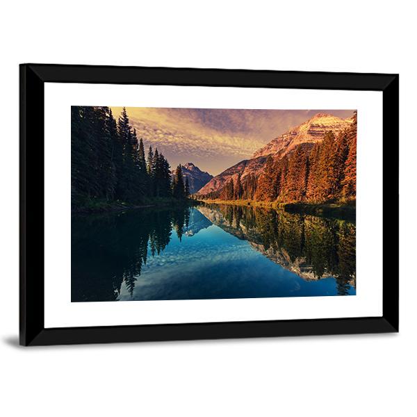 Lake In Grand Teton Canvas Wall Art-5 Horizontal-Gallery Wrap-22" x 12"-Tiaracle