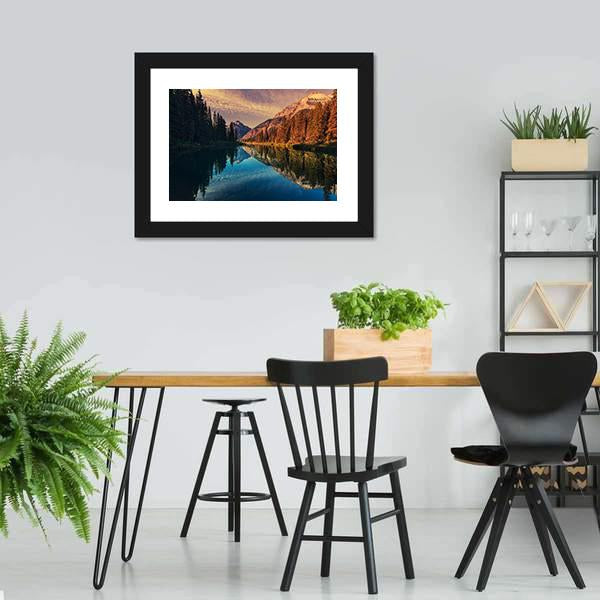 Lake In Grand Teton Canvas Wall Art-5 Horizontal-Gallery Wrap-22" x 12"-Tiaracle
