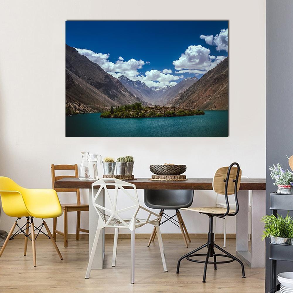 Lake In Karakoram Pakistan Canvas Wall Art-1 Piece-Gallery Wrap-36" x 24"-Tiaracle
