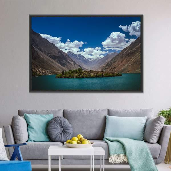 Lake In Karakoram Pakistan Canvas Wall Art-5 Horizontal-Gallery Wrap-22" x 12"-Tiaracle