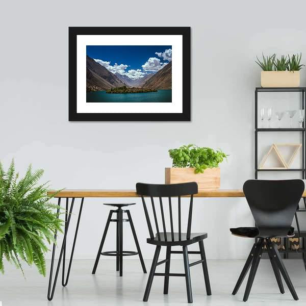 Lake In Karakoram Pakistan Canvas Wall Art-5 Horizontal-Gallery Wrap-22" x 12"-Tiaracle