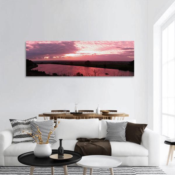 Lake In Lancashire Panoramic Canvas Wall Art-1 Piece-36" x 12"-Tiaracle