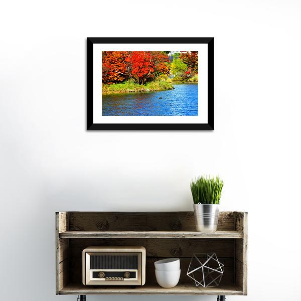 Lake In Nakajima Park Canvas Wall Art-3 Horizontal-Gallery Wrap-25" x 16"-Tiaracle