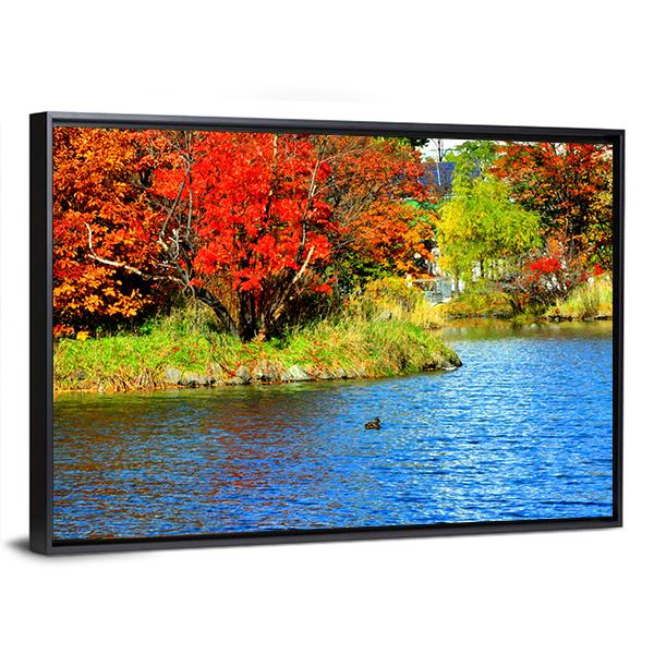 Lake In Nakajima Park Panoramic Canvas Wall Art-1 Piece-36" x 12"-Tiaracle