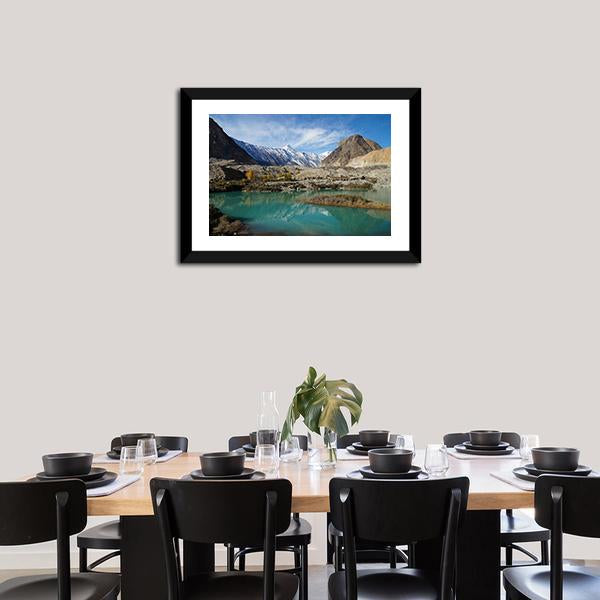 Lake In Pasu Pakistan Canvas Wall Art-5 Horizontal-Gallery Wrap-22" x 12"-Tiaracle